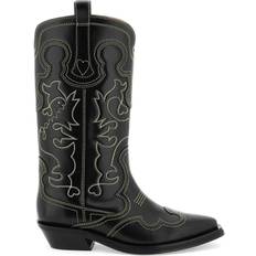 Ganni Boots Ganni Embroidered Western Boots