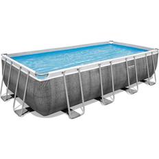 Pools Bestway Power Steel Rectangular Pool Set 4.88x2.44x1.22m