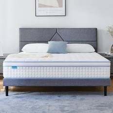 Bed-in-a-Box Spring Mattresses Iyee Nature 12 Inch Hybrid Queen Coil Spring Mattress