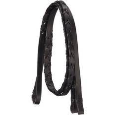 Safety Harness Silver Fox Laced Reins Black