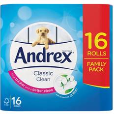 Andrex Toilet Papers Andrex Gentle Clean Toilet Rolls White Pack 16