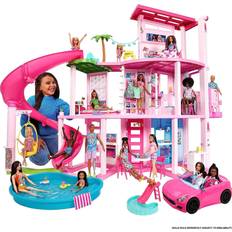 Toys Barbie Dreamhouse Pool Party Doll House with 3 Story Slide HMX10