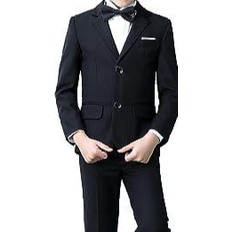 Suits Children's Clothing Yuan Boy's Colorful Formal Suits 5piece Dresswear Suit Set - Black
