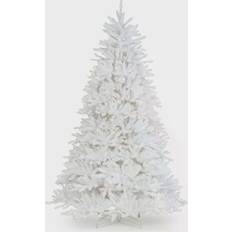 Christmas Trees National Tree Company 7 ft Pre-Lit Dunhill Fir Artificial Full White Lights Christmas Tree 84"
