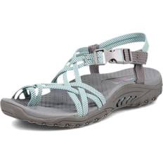Skechers Slippers & Sandals Skechers Women's Reggae-IRIE MON Sport Sandal, Gray/Aqua
