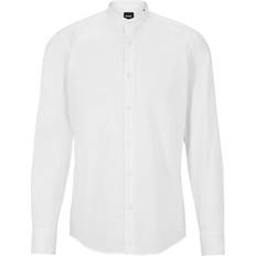 Men Shirts HUGO BOSS Men's Slim-Fit Easy-Iron Cotton Poplin Shirt White White