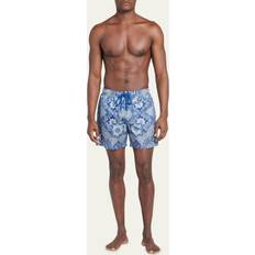Moncler Swimwear Moncler Blue Bandana Print Swim Shorts