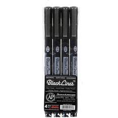 Blackliner Fine Line Drawing Pen Sets 4 assorted broad