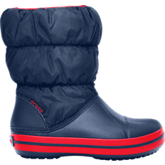 Crocs Vintersko Crocs Kid's Winter Puff Boot - Navy/Red
