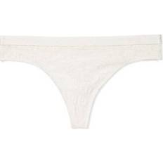 Pink Wear Everywhere Lace Thong Panty - White