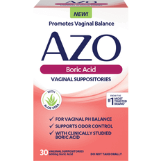 Intimate Products Medicines AZO Boric Acid 600mg 30 pcs Suppository