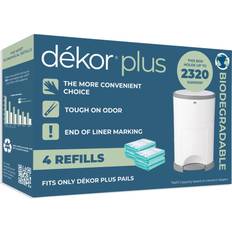 Dekor Diaper plus pail liner refills biodegradable, 4 pack
