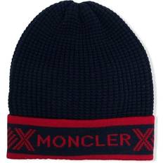 XXS Accessories Children's Clothing Moncler Kid's Rib Logo Knit Cap BLUE