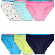 Hanes Girls' Tagless Ribbed Brief, 6 Pack, Sizes 6-16
