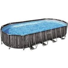 Swimming Pools & Accessories Bestway Power Steel Metal Frame Rectangular Pool Set 7.32x3.65x1.21 m