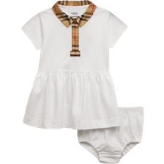 Babies Dresses Burberry Baby Cotton Dress & Bloomers Set - White