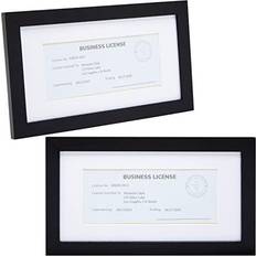 Office Software 2 pack business license frame for professional office, certifications 11.7x6.5"
