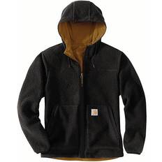 Carhartt Men's Rain Defender Relaxed Fit Fleece Reversible Jacket - Black/Brown