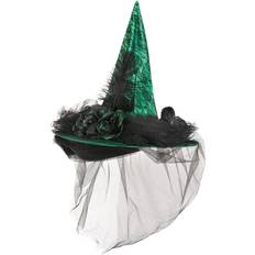 Halloween Headgear Amscan Green Witch Hat Halloween Costume Accessories