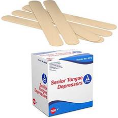 Tongue Scrapers First Aid Only Dynarex Tongue Depressors Wood, Senior 6", Non-Sterile, Precision Cut
