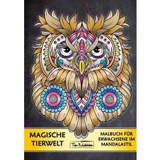 Malbuch für Erwachsene Tiere: Magische Tierwelt Ausmalbilder im Mandala Stil Topo Malbücher