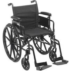 Wheel Chairs Drive Medical Cruiser X4 Wheelchair with Adjustable Detachable Desk Arms, Swing Away Footrests, 20" Seat