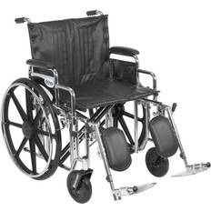 Wheel Chairs Drive Medical 22" Sentra Extra Heavy Duty Wheelchair, Detachable Desk Arm, Elevating Legrests