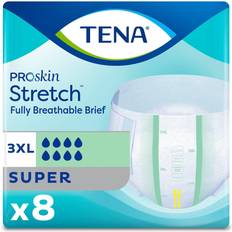 Stretch Super Disposable Adult Incontinence Briefs 3X-Large, 8 Count, 1