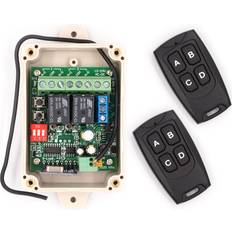 12v-24v secure wireless remote control relay switch 202u receiver w/transmitters