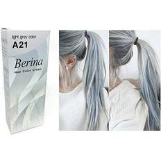 Berina a21 light grey silver permanent hair dye color cream