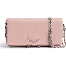 Zadig & Voltaire Crossbody Bags Zadig & Voltaire Rock leather crossbody bag women Calf Leather/Cotton One Size Pink