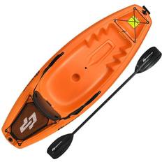 Kayaks Costway 6-Foot Youth Kayak with Paddle Orange