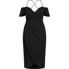 City Chic Entwine Maxi Dress Plus Size - Black