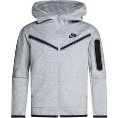 Tops Nike Boy's Sportswear Tech Fleece - Dark Grey Heather/Black (CU9223-063)