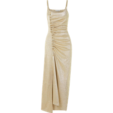 Golden Kleider Paco Rabanne Pleated Dress - Gold