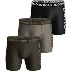 Björn Borg Performance Boxer 3-pack - Black/Green