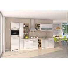 Küchenzeile mit elektrogeräten spülbecken einbauküche küche e-geräten 340cm top