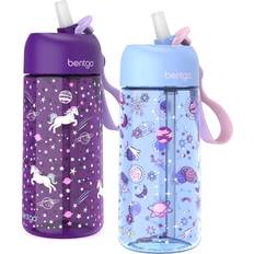 Bentgo Water Bottles Unicorn Blue & Purple Unicorn Galaxy 15-Oz. Travel Tumbler Set of Two