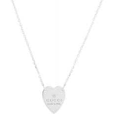 Gucci Jewelry Gucci Trademark Necklace with Heart Pendant - Silver