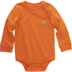 M Bodysuits Children's Clothing Carhartt Kid's Long-Sleeve Pocket Bodysuit - Hunter Orange