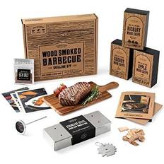 Wood Smoked Grill Set Dad Gifts, Birthday BBQ Kit