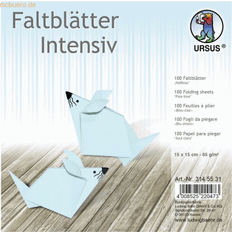 Ursus Ludwig Bähr Faltblätter Intensiv Uni 15x15cm VE=100 Blatt hellblau