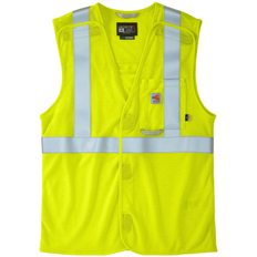 Work Vests Carhartt Class Flame-Resistant High-Visibility Mesh Vest for Men Brite Lime