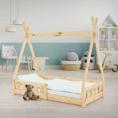 Kinderbetten reduziert Kinderbett tipi kinderhaus rausfallschutz holz hausbett
