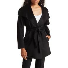 Coats on sale Tahari Ella Belted Wrap Coat Black