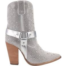 Dingo Crown Jewel Leather Bootie Silver Women's Shoes Silver