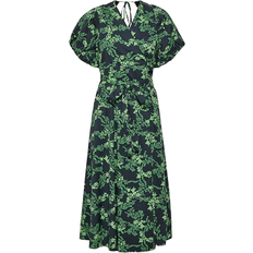 Gestuz Kjoler Gestuz Omaia Wrap Dress - Green Flower