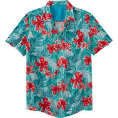 Island Printed Short-Sleeve Shirt - Cool Blue Floral
