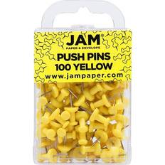 Jam Paper Push Pins - White Pushpins - 100/Pack