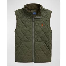Padded Vests Children's Clothing Polo Ralph Lauren Quilted Water-Repellent Vest Company Olive